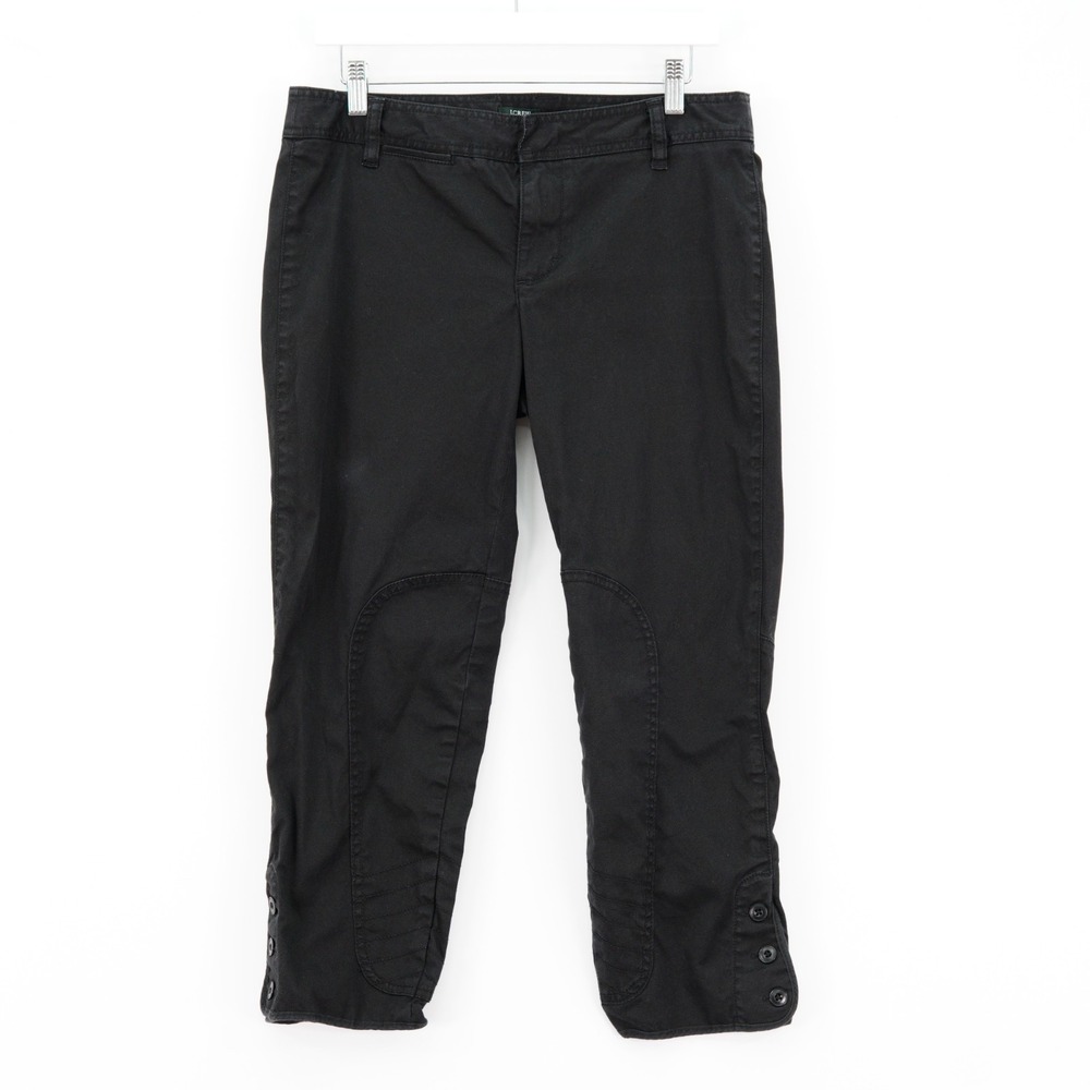 J. Crew Stretch City Fit Women's Black Cargo Capri Pants -6 33 / 23.5- Mid Rise